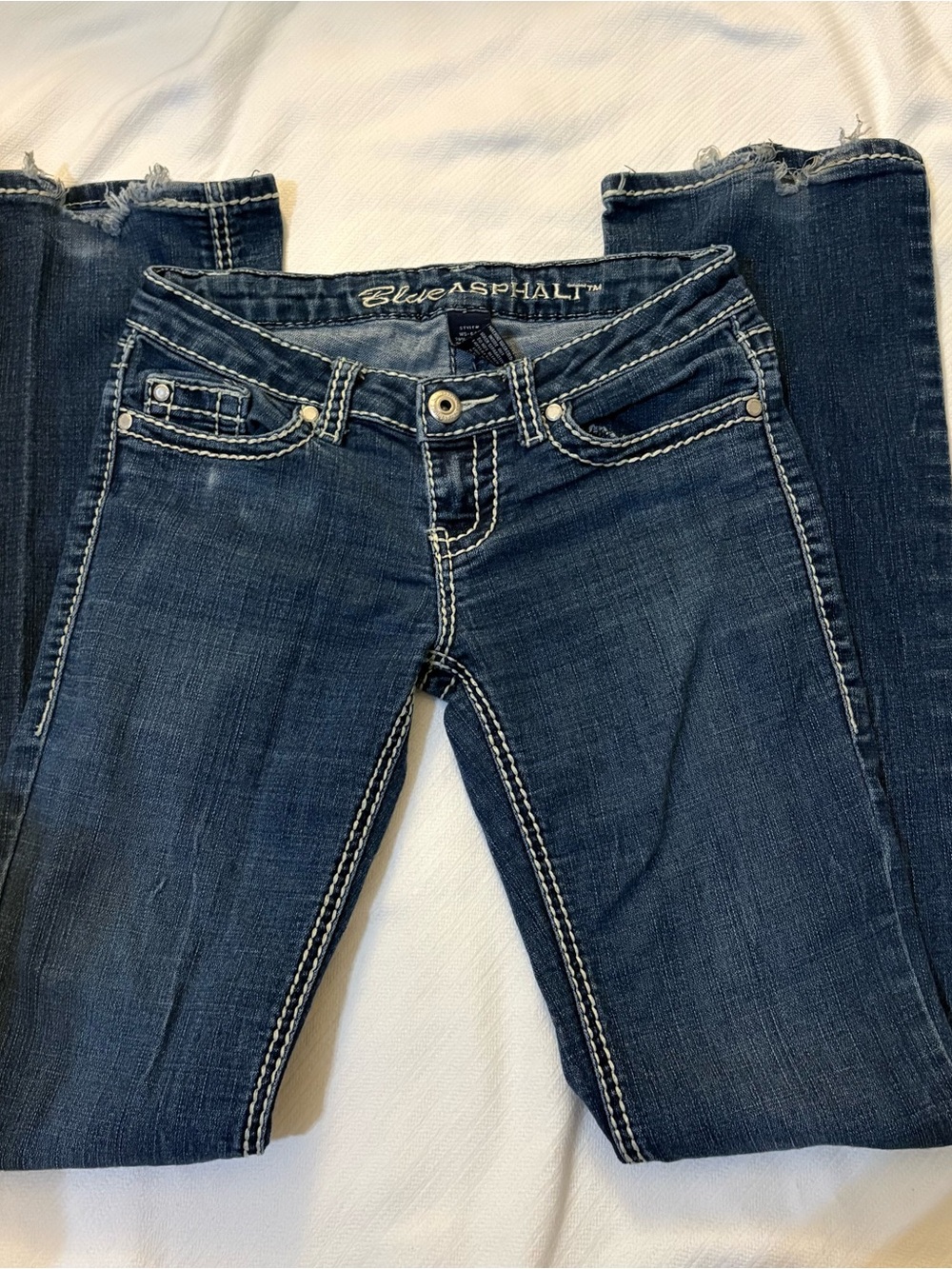 VTG Blue Asphalt Low Rise Y2K Jeans